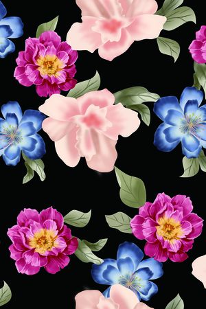 玫瑰花印花华亿平台图片