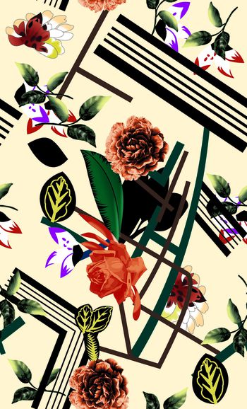 几何印花华亿平台图片