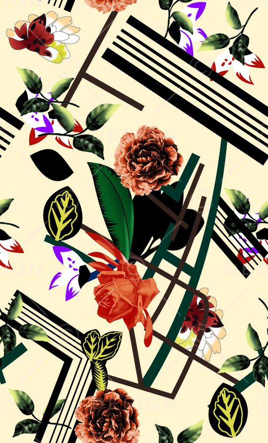 几何印花华亿平台图片