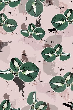 绿植树叶印花华亿平台图片