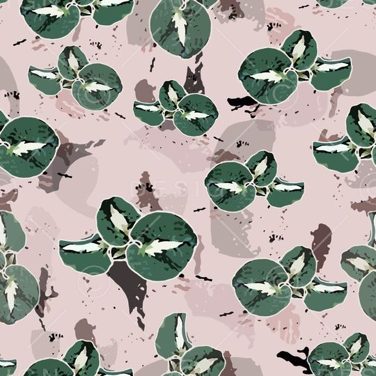 绿植树叶印花华亿平台图片