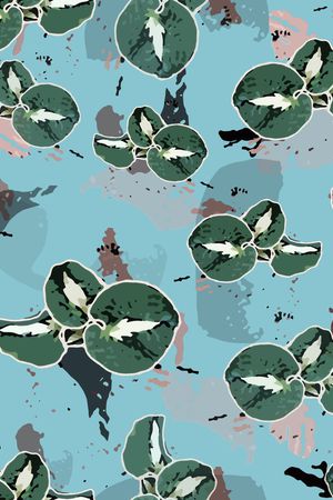 绿植树叶印花华亿平台图片