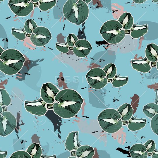 绿植树叶印花华亿平台图片