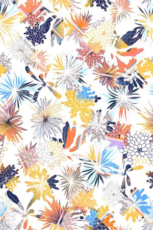 抽象花卉印花华亿平台图片