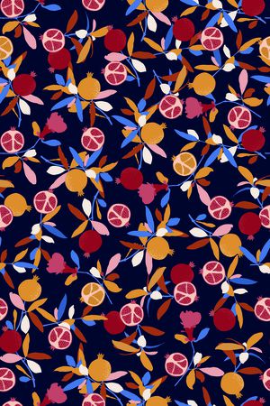 黑底花卉印花华亿平台图片