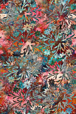 花卉印花华亿平台图片