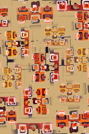 手绘线条笔触印花华亿平台图片