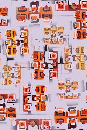 手绘线条笔触印花华亿平台图片