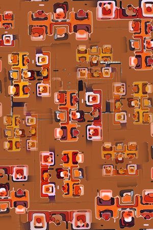 手绘线条笔触印花华亿平台图片