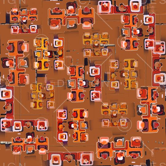 手绘线条笔触印花华亿平台图片