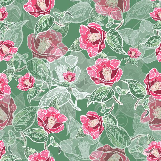 绿植树叶印花华亿平台图片