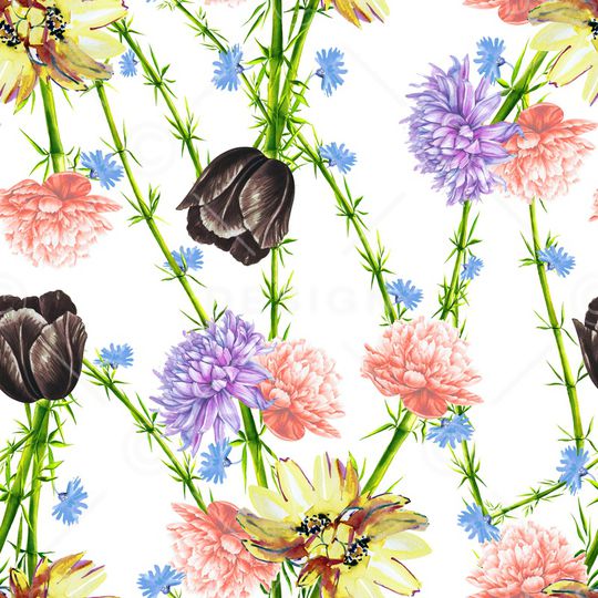 花卉印花华亿平台图片