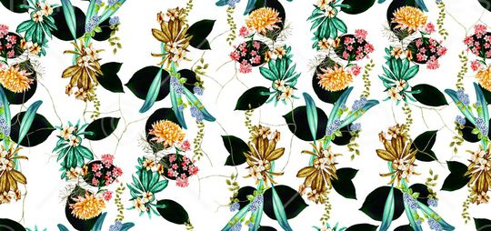 花卉印花华亿平台图片