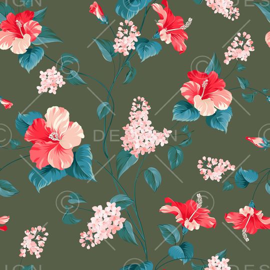 花卉印花华亿平台图片