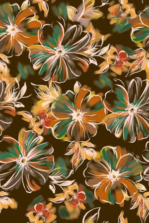 花卉印花华亿平台图片