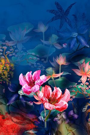 定位花印花华亿平台图片