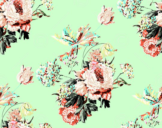 玫瑰花印花华亿平台图片