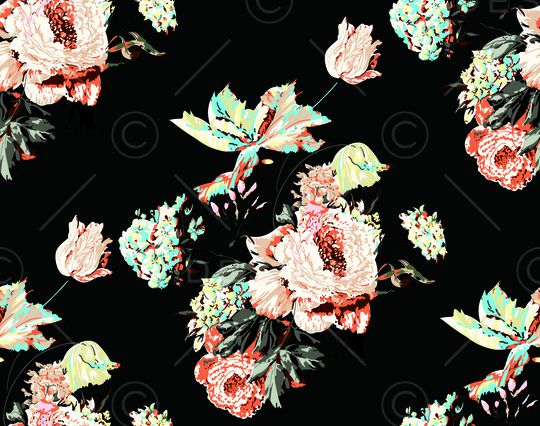 玫瑰花印花华亿平台图片