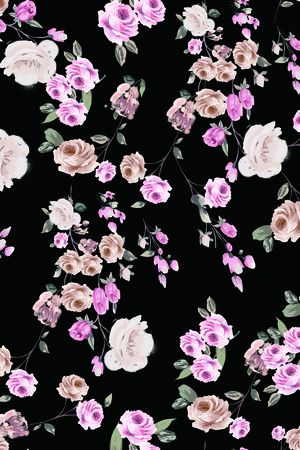 玫瑰花印花华亿平台图片