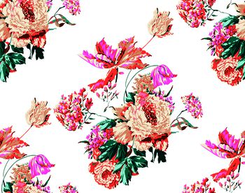 牡丹印花华亿平台图片