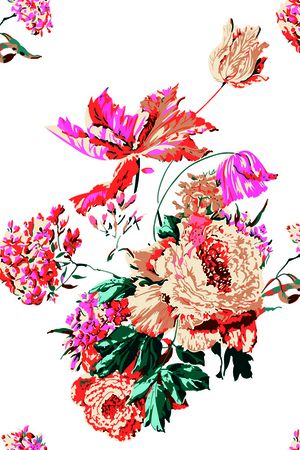 牡丹印花华亿平台图片