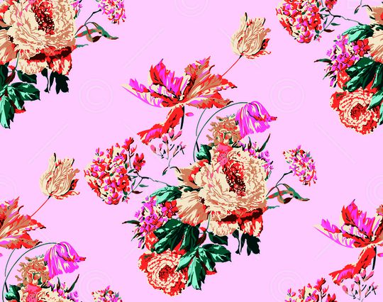 玫瑰花印花华亿平台图片