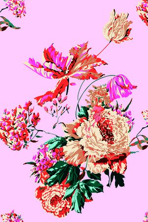 玫瑰花印花华亿平台图片