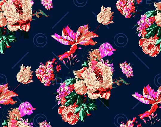 玫瑰花印花华亿平台图片