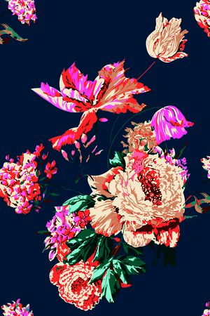 玫瑰花印花华亿平台图片