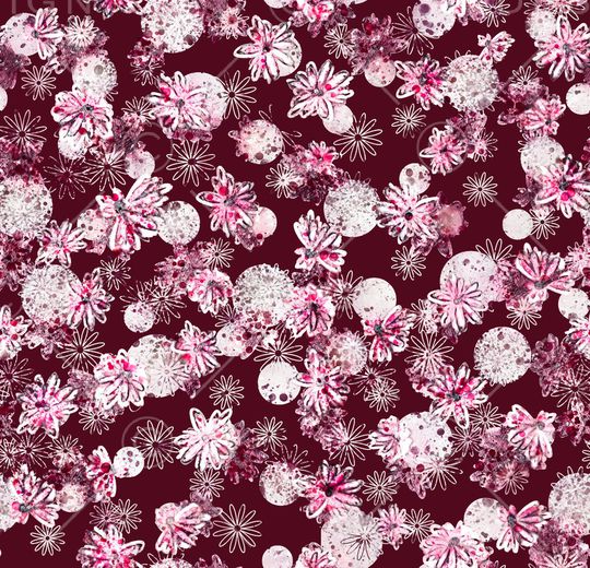 花卉印花华亿平台图片