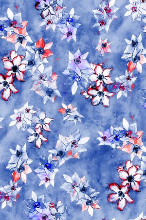 花卉印花华亿平台图片