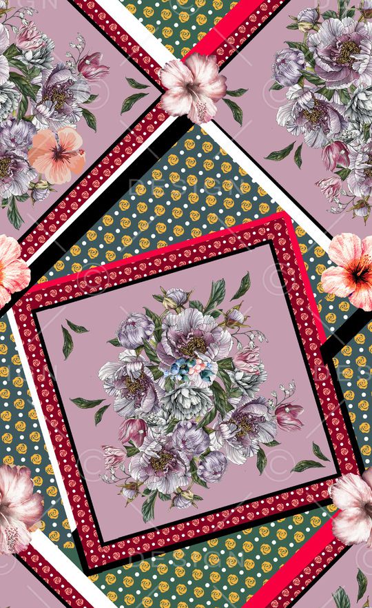 方巾印花华亿平台图片