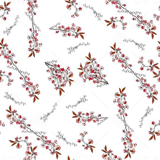 树枝印花华亿平台图片