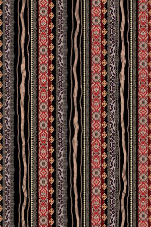 黑底花卉印花华亿平台图片