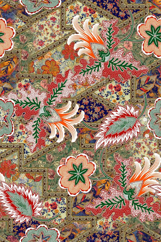 复古印花华亿平台图片