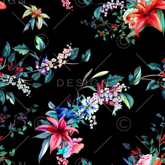 花卉印花华亿平台图片