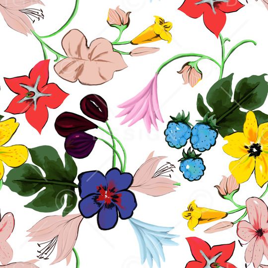 花卉印花华亿平台图片