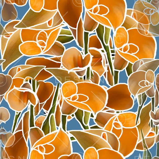 满版散花印花华亿平台图片