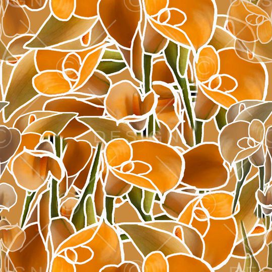 满版散花印花华亿平台图片