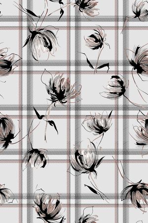 抽象花卉印花华亿平台图片