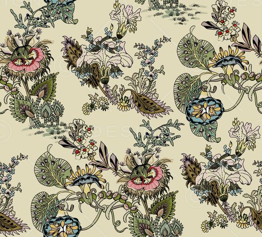 复古印花华亿平台图片