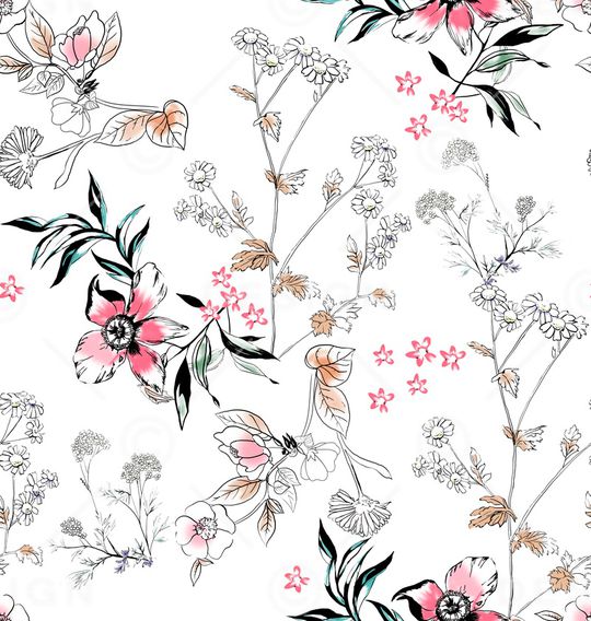 花卉印花华亿平台图片