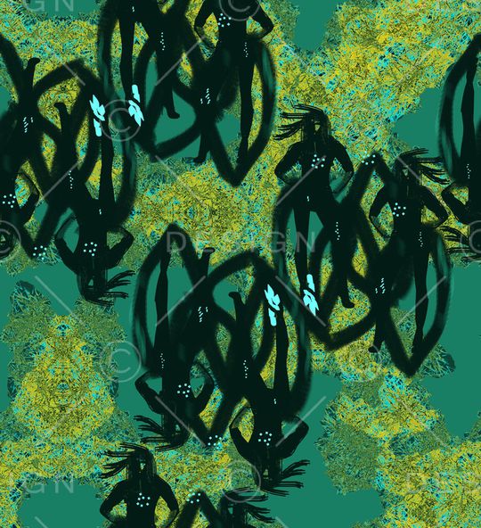 线条画印花华亿平台图片