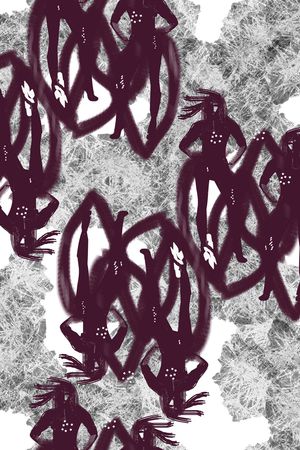 线条画印花华亿平台图片