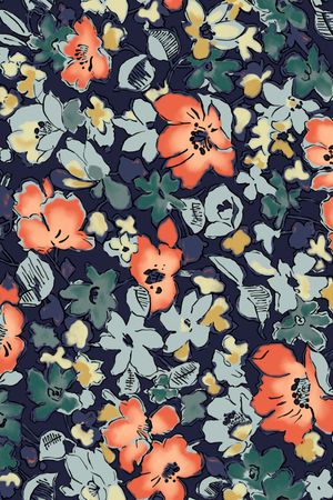 抽象花卉印花华亿平台图片