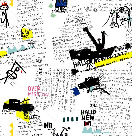 涂鸦印花华亿平台图片