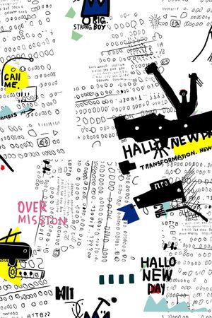 涂鸦印花华亿平台图片