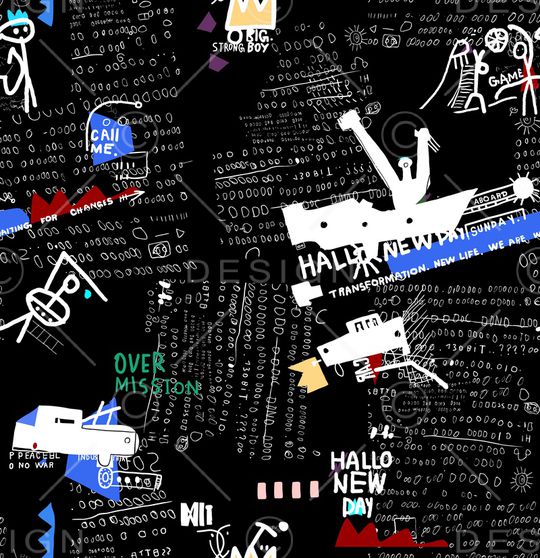 涂鸦印花华亿平台图片