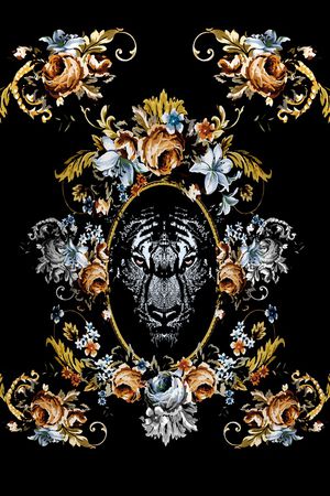 复古印花华亿平台图片