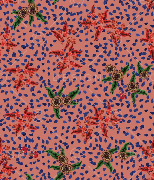 花卉印花华亿平台图片